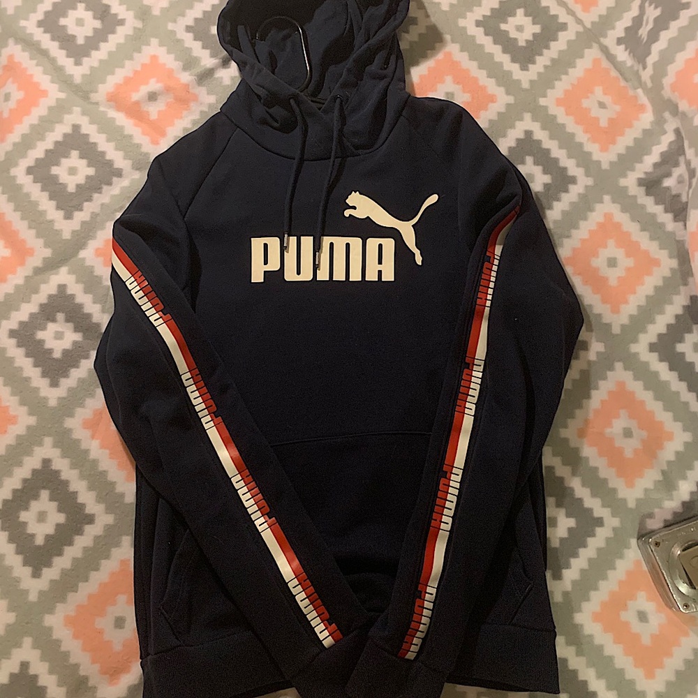 Puma embroidered sleeve hoodie